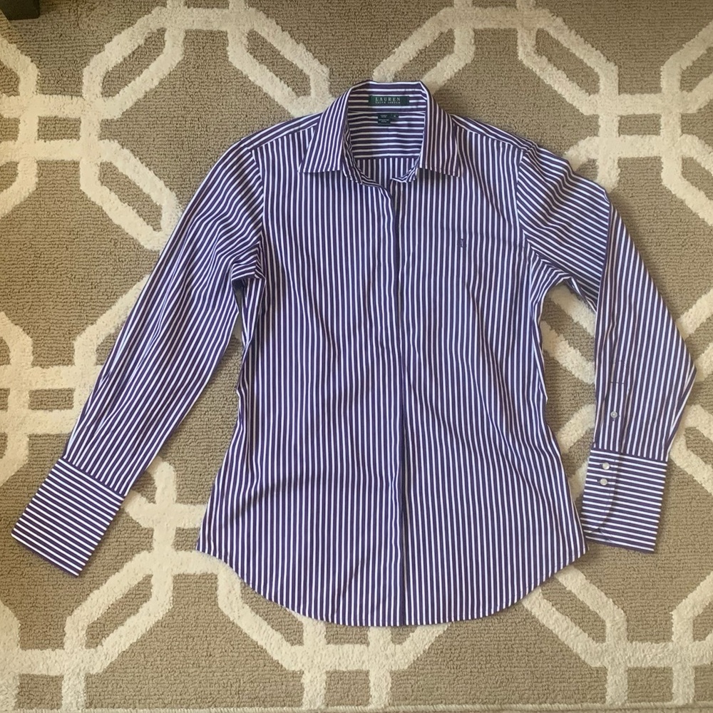 Dark Purple and White - Lauren By Ralph Lauren